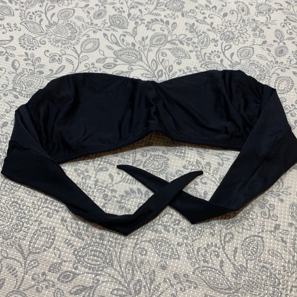NWOT $82 PILYQ Black Bandeau Tie Bikini Top - Picture 7 of 11